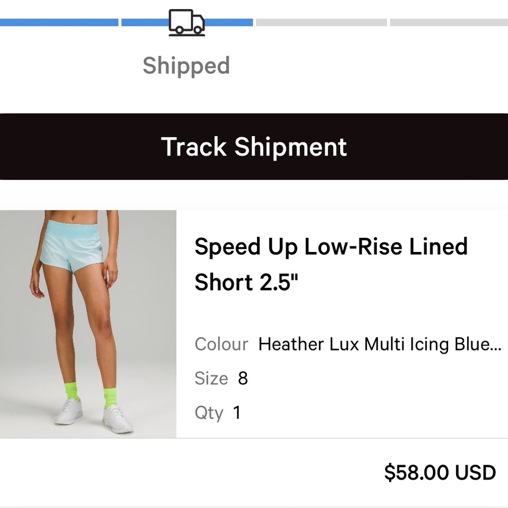 Lululemon Athletica Blue Athletic Shorts